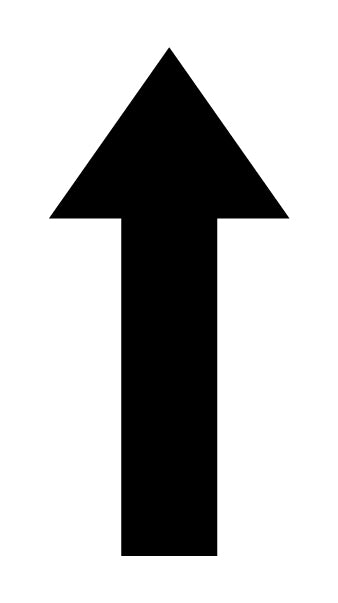 Straight Arrow Stencil
