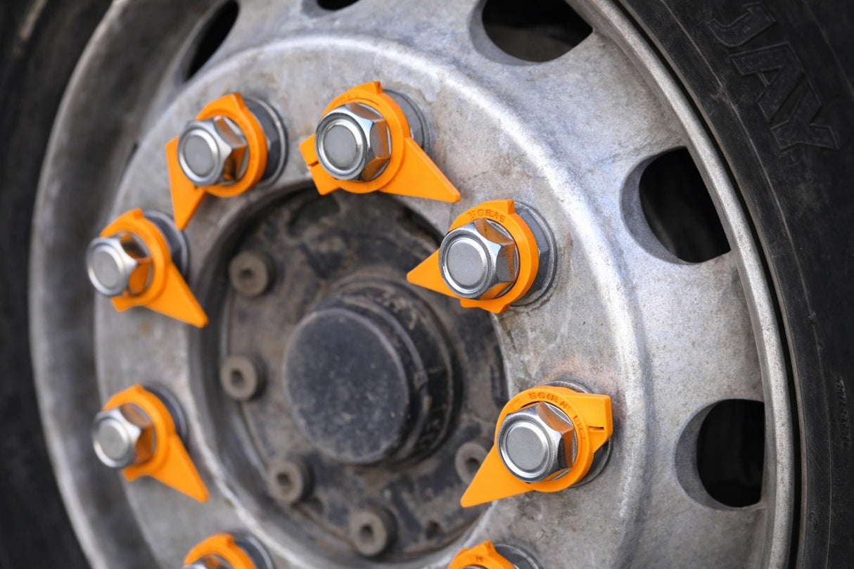 Orange Wheel Nut Safety Indicator - Various Sizes