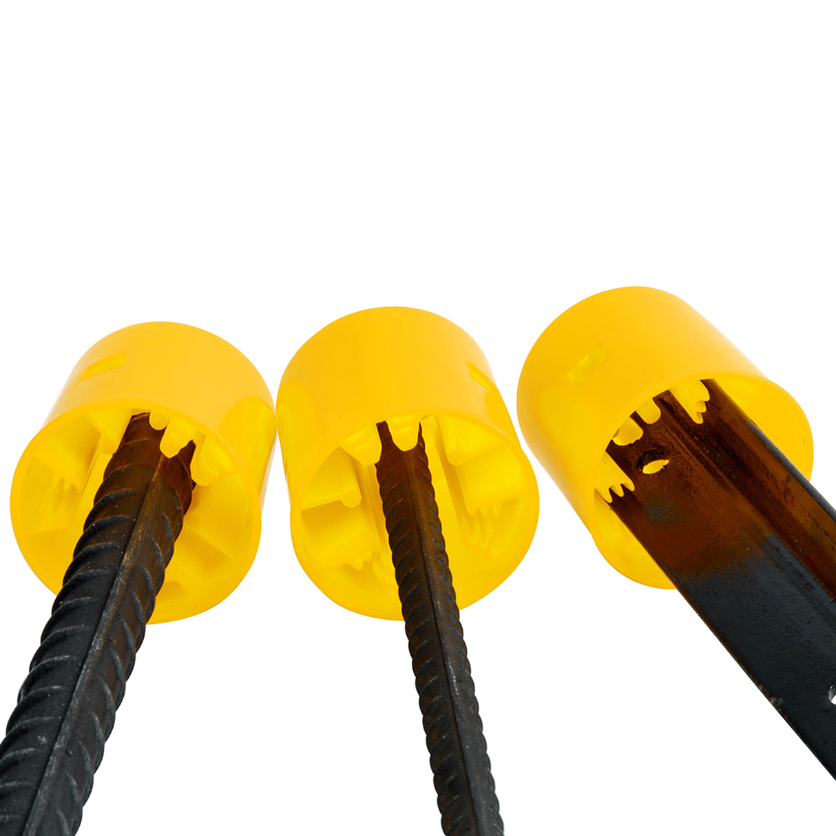 Star Picket & Rebar Yellow Safety Caps - 100 Pack