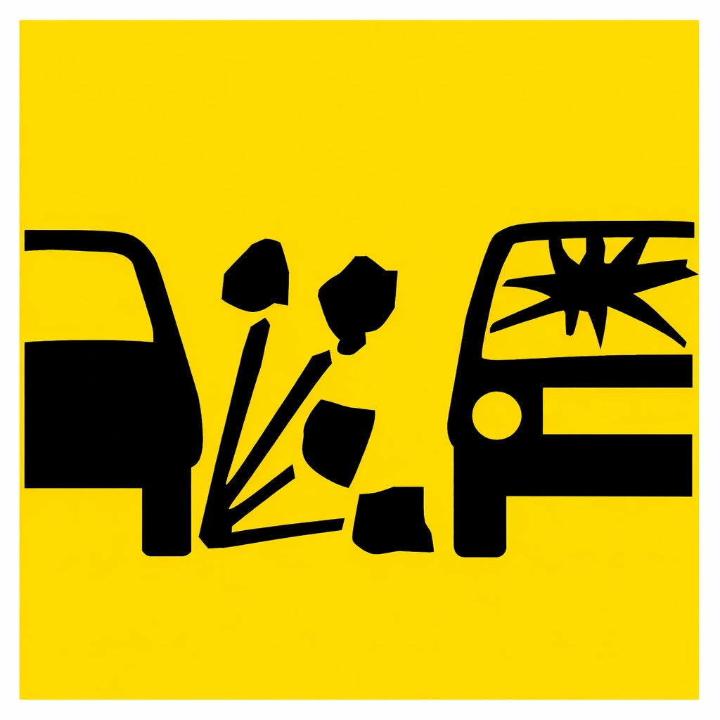 600 x 600mm | Class 1 Corflute Multi-Message Sign - Loose Stones Pictogram
