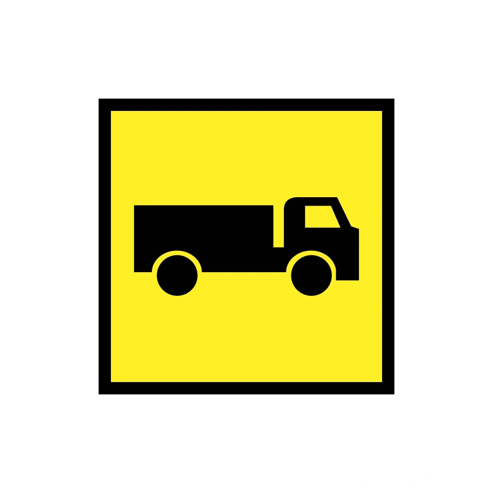 600 x 600mm | Class 1 Corflute Multi-Message Sign - Symbolic Truck (Facing Right)