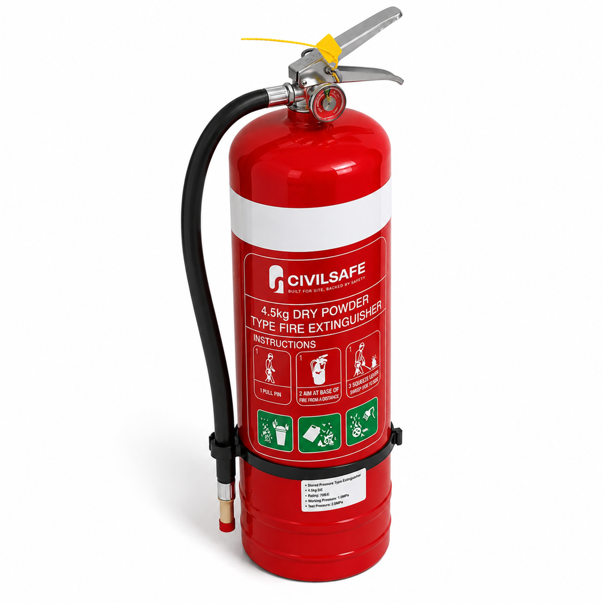 4.5KG ABE Dry Chemical Powder Extinguisher With Wall Bracket