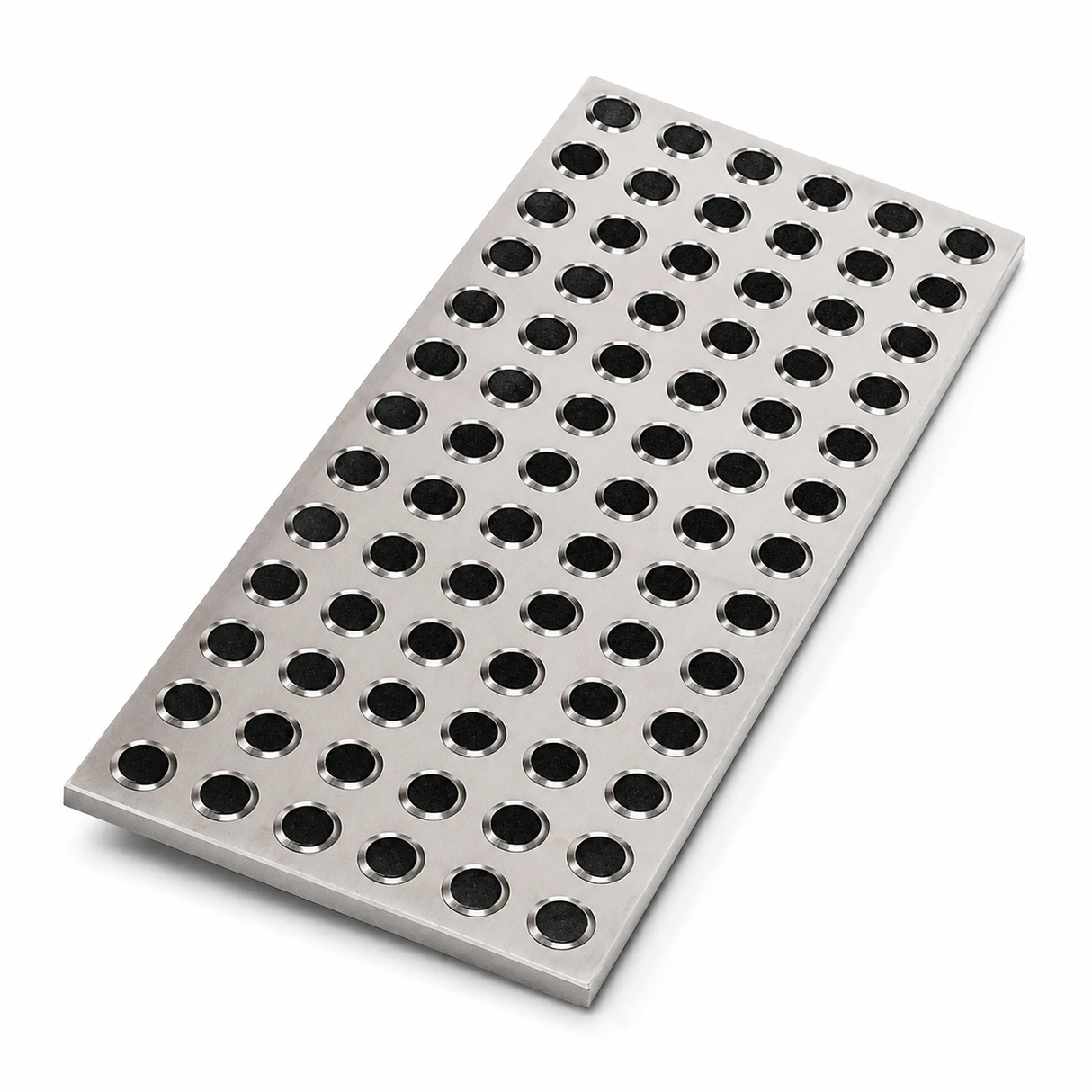 Tactile Indicator Plate Black Carb - Stainless Steel 300 x 600mm