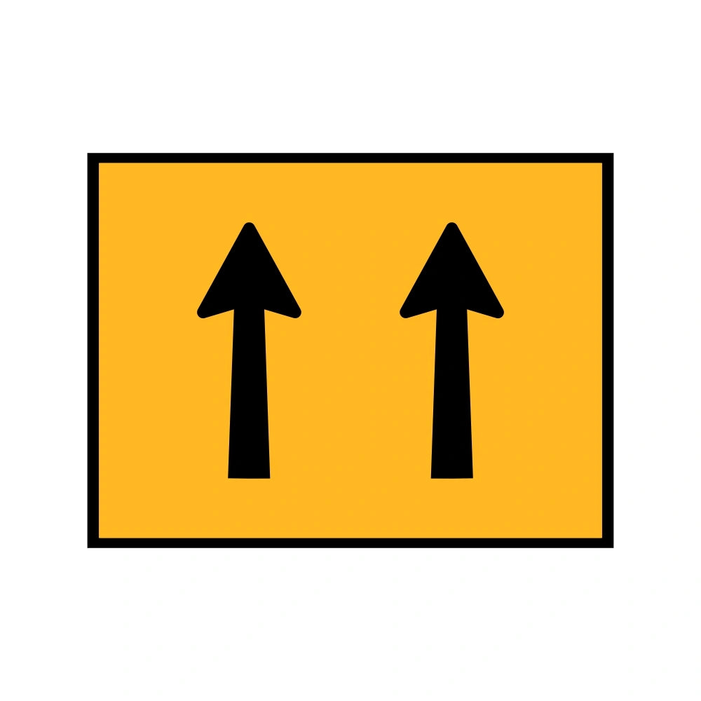 1200 x 900mm Boxed Edge Sign - 2 Lane Status