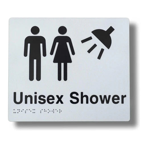 Braille Sign - Unisex Shower Sign