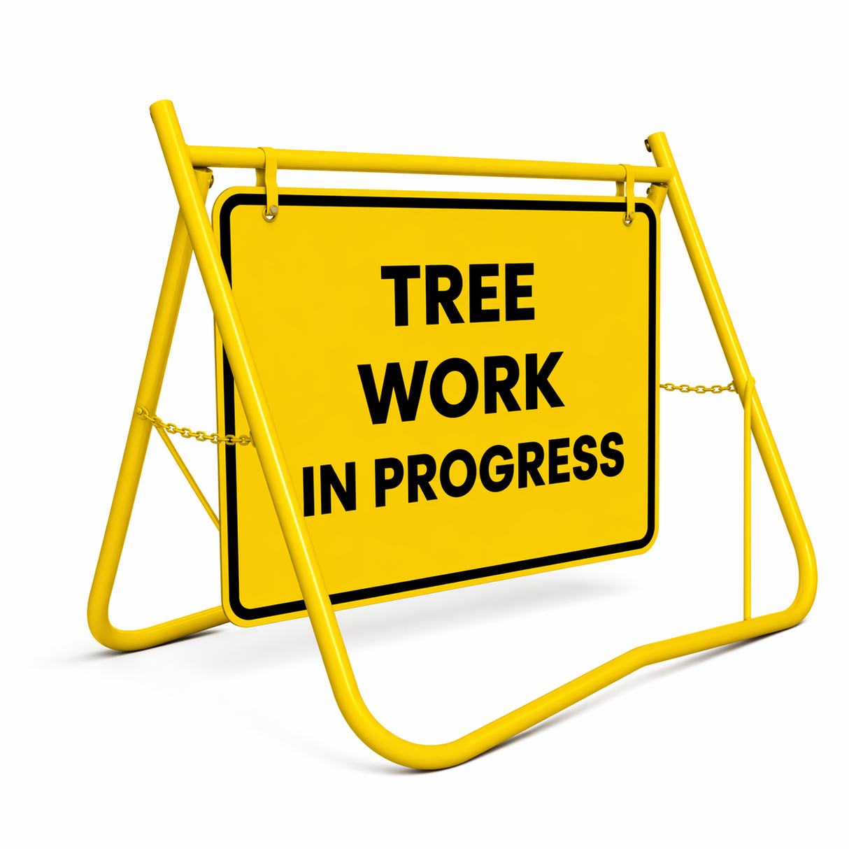 900 x 600mm Swing Stand & Sign - Tree Work In Progress