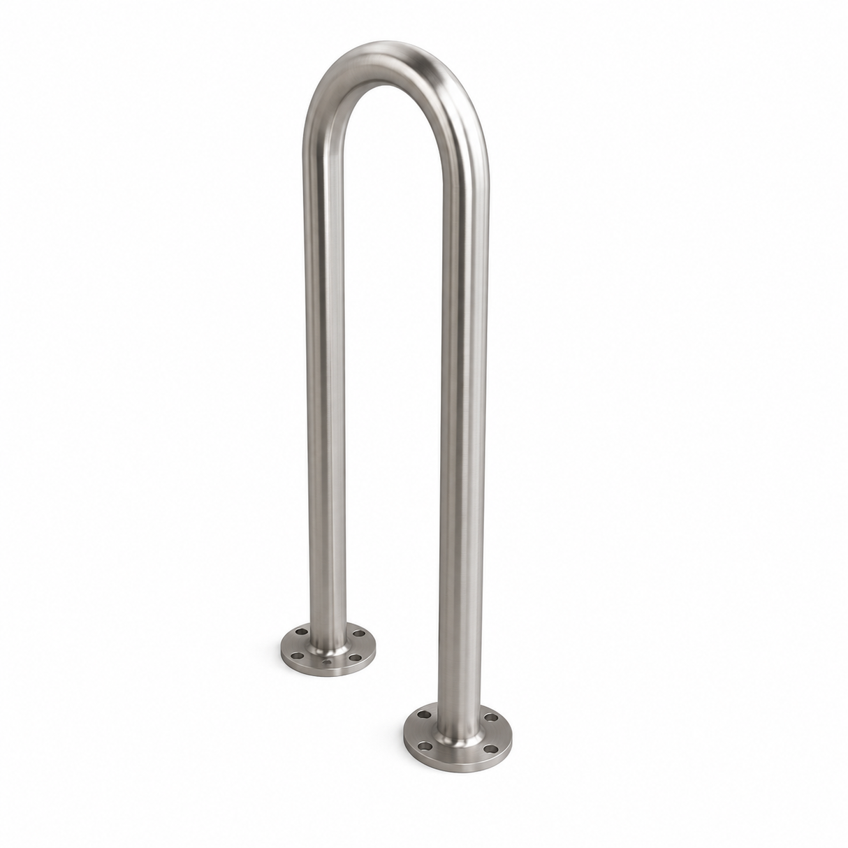 Stainless Steel Bike Rack - Surface Mount - Narrow Hoop