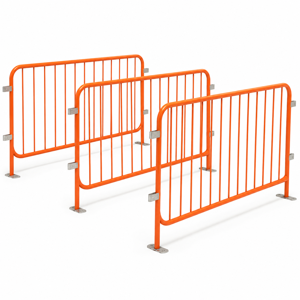 100m Pack of 2.2m Orange Crowd Control Barriers