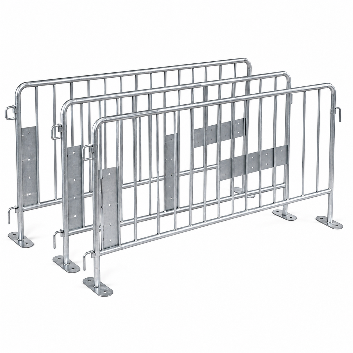 25m Pack of 2.2m Galvanised Crowd Control Barriers