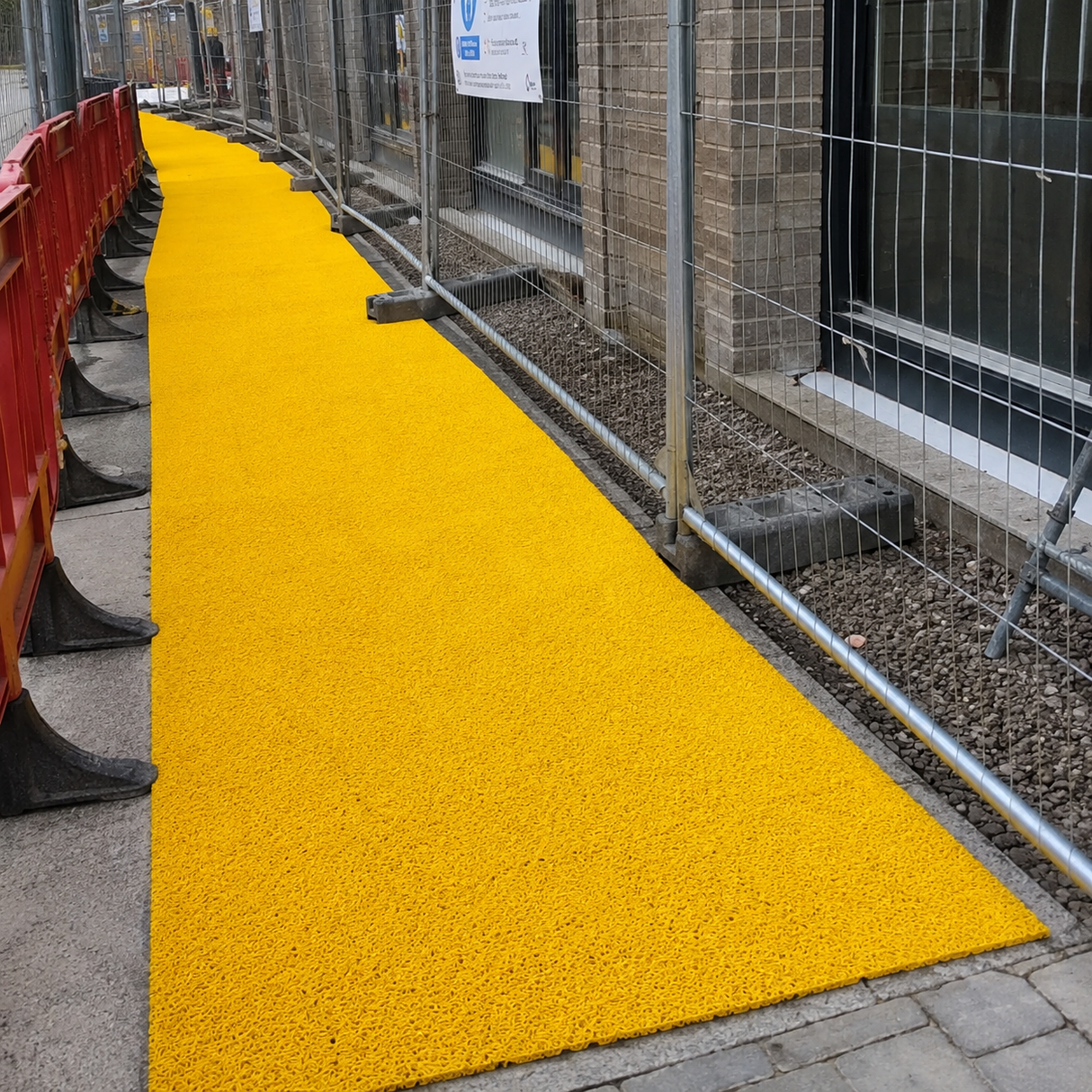 Yellow Construction Site Mat - 1.2m x 10m