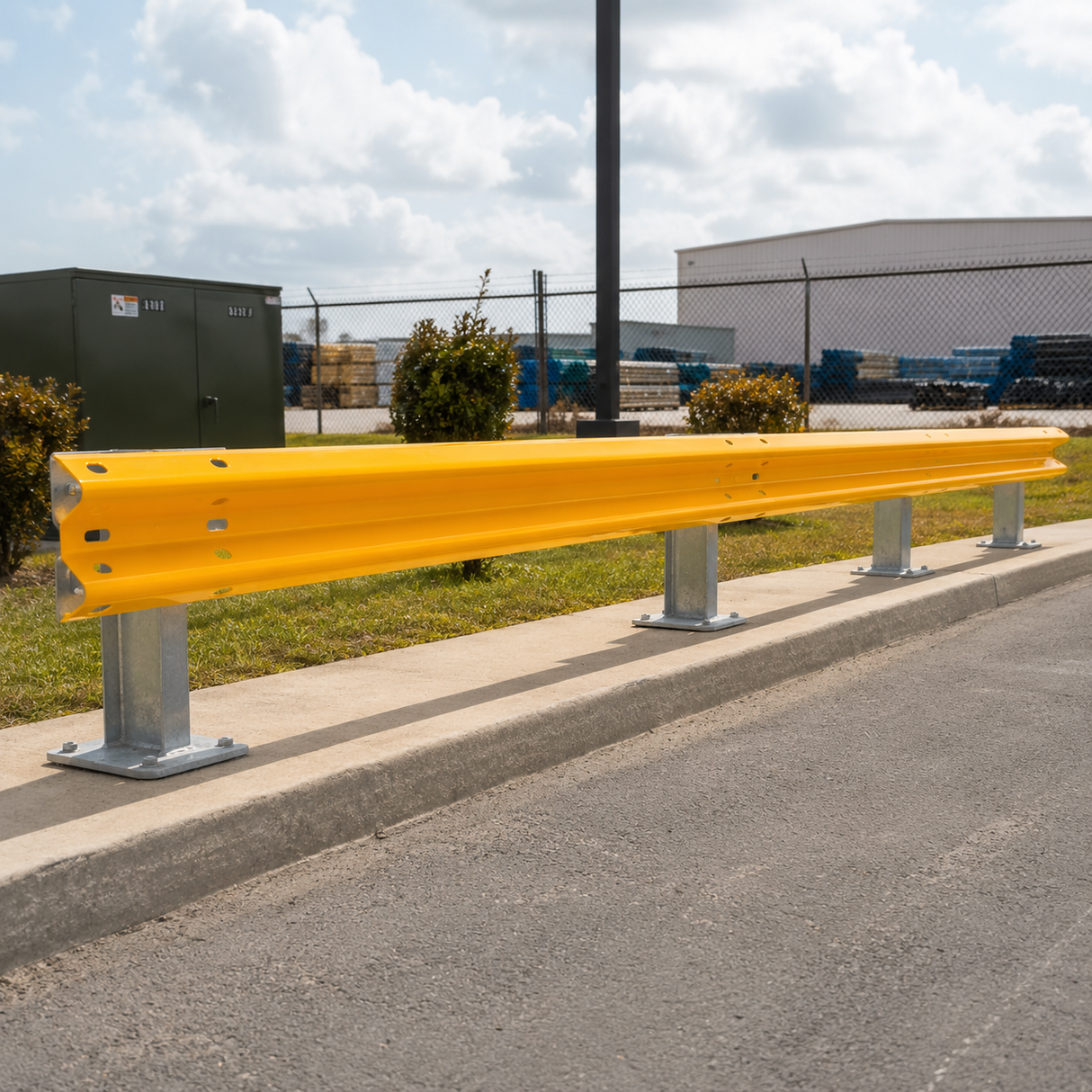 Guard Rail - W Beam - Safety Yellow