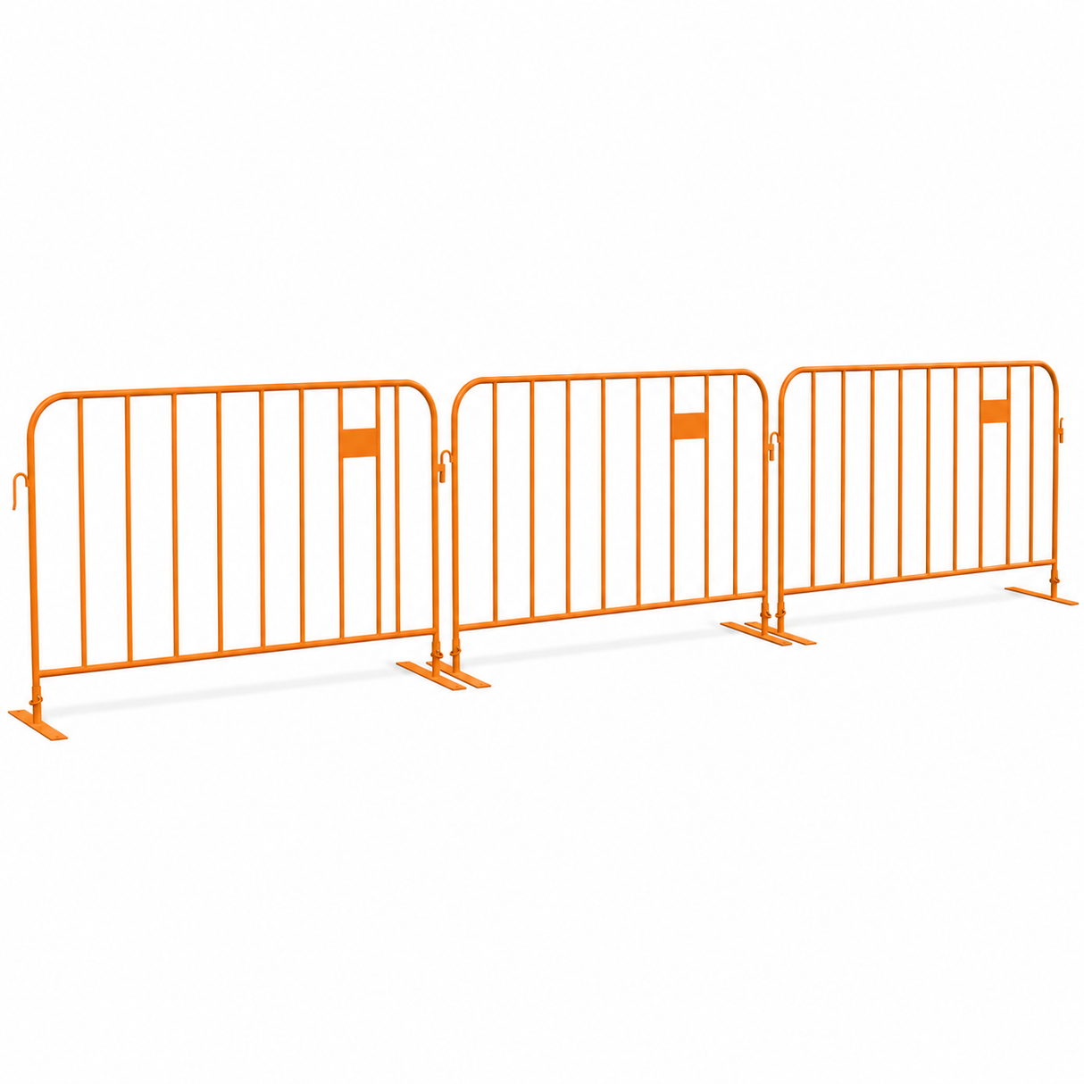 Orange Crowd Control Barrier 2.2m x 1.1m (+2 Pins & Feet)