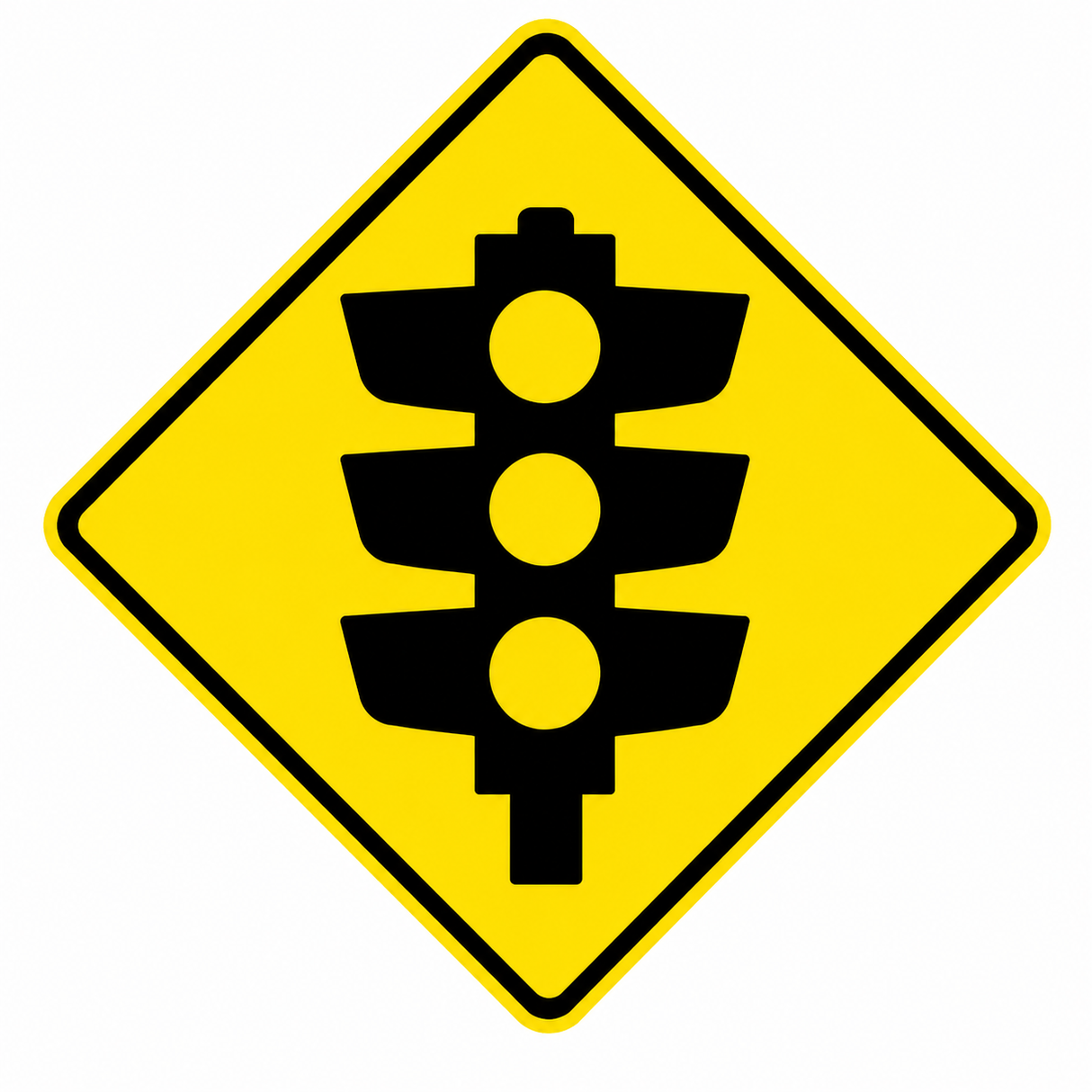 Traffic Lights Ahead (Symbolic) Sign