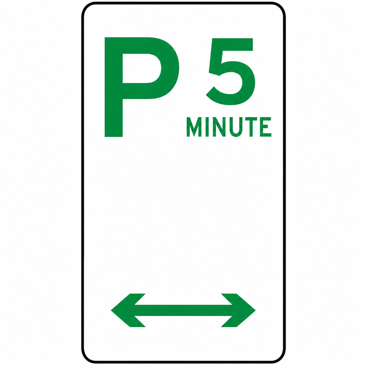 Parking Sign - 5 Minute - 225x450mm