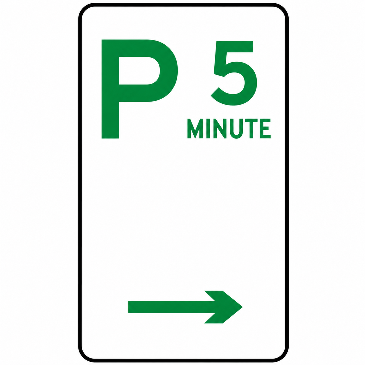 Parking Sign - 5 Minute - 225x450mm