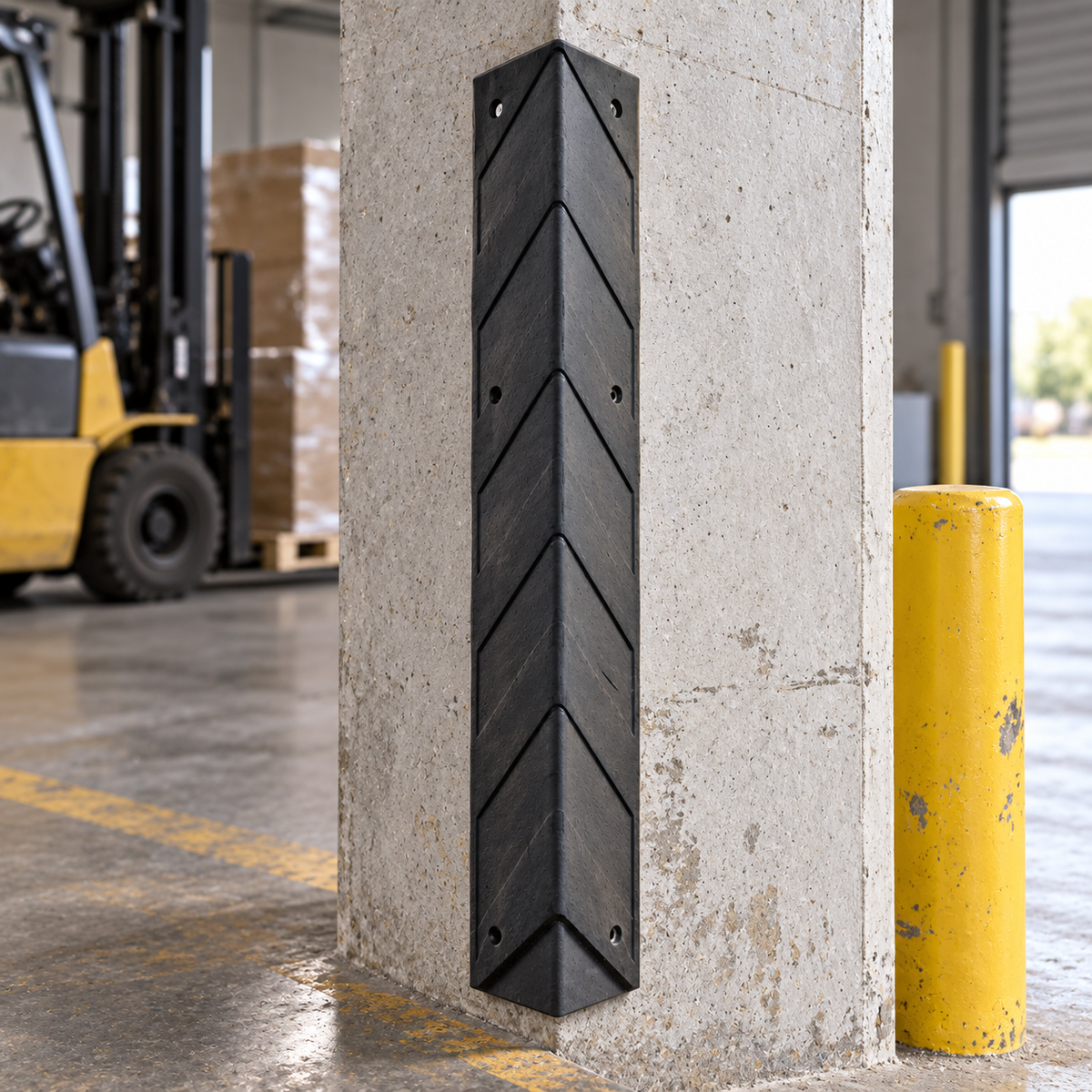 1000mm Black Rubber Corner Guard