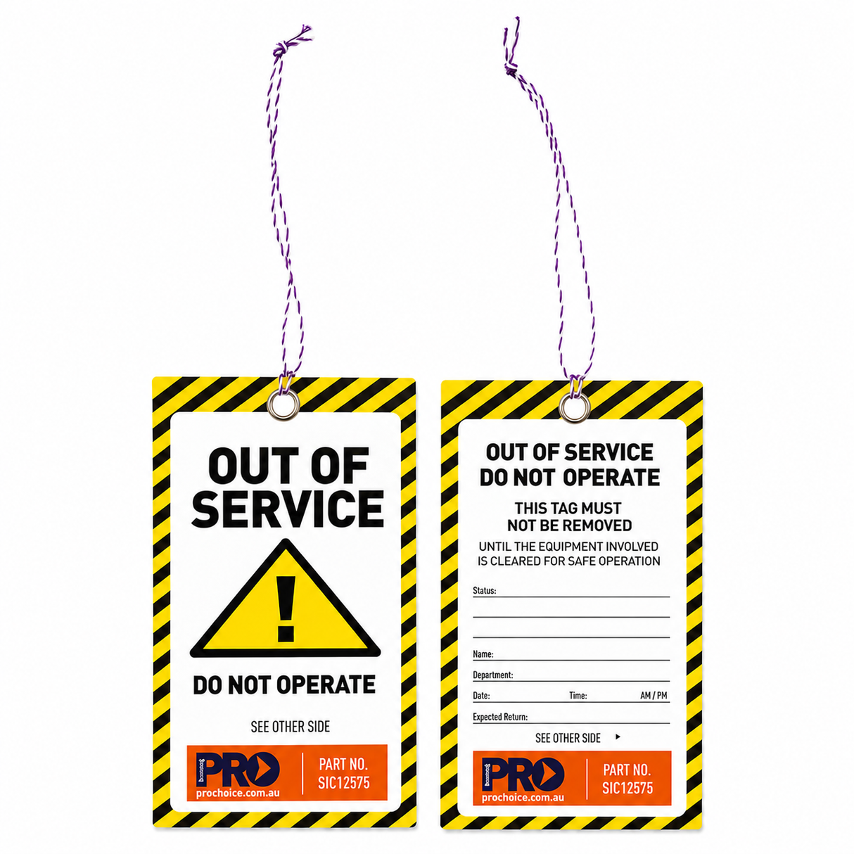 Safety Tags - 100 Pack