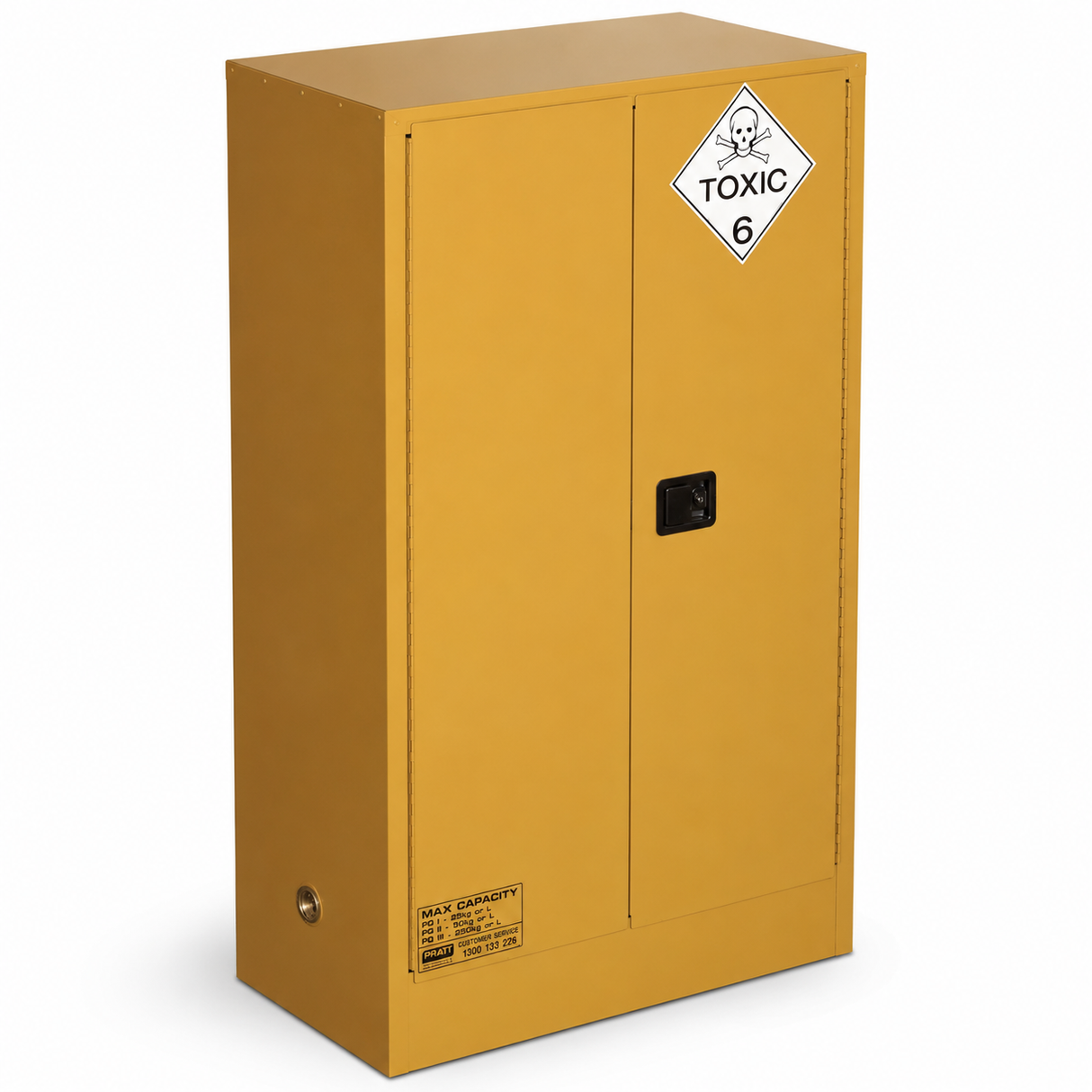 Toxic Storage Cabinet 250L XL 2 Door, 3 Shelf