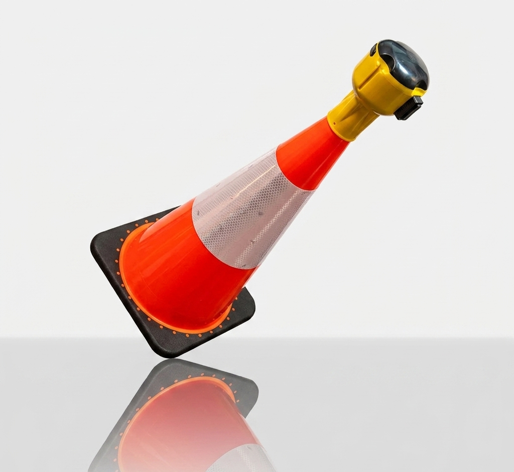 Yellow / Black Retractable Cone Top Belt - 9 Metres