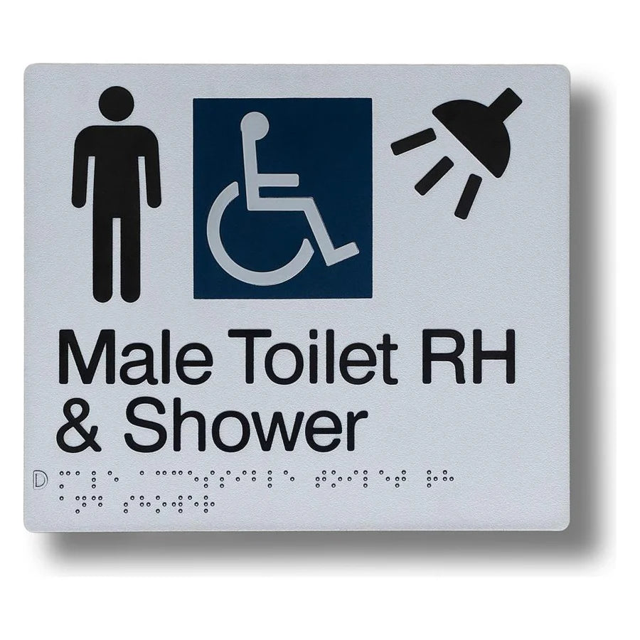 Male Toilet & Shower (Accessible) Sign