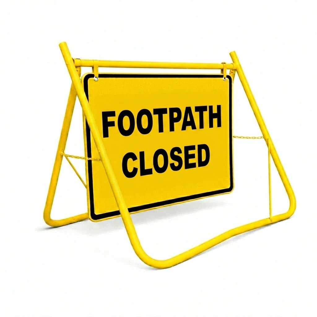 900 x 600mm Swing Stand & Sign - Footpath Closed
