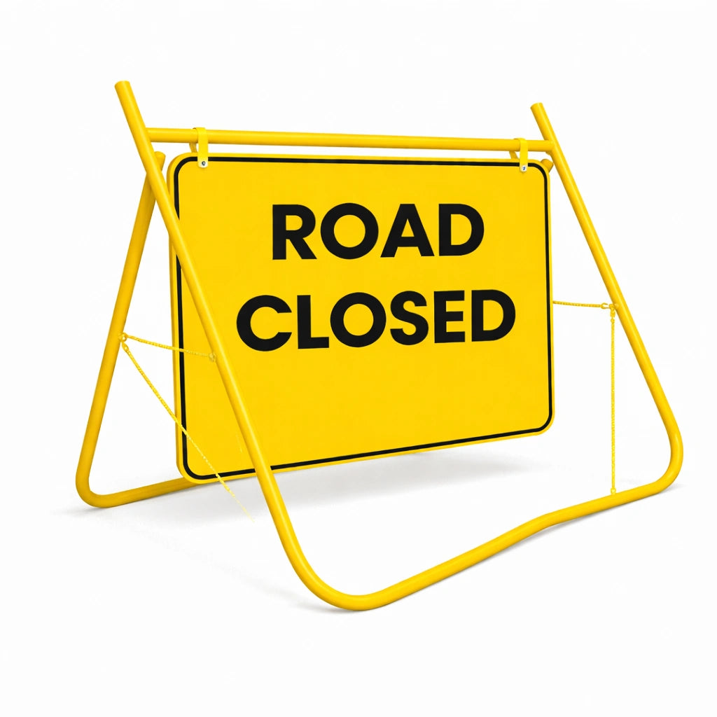 900 x 600mm Swing Stand & Sign - Road Closed