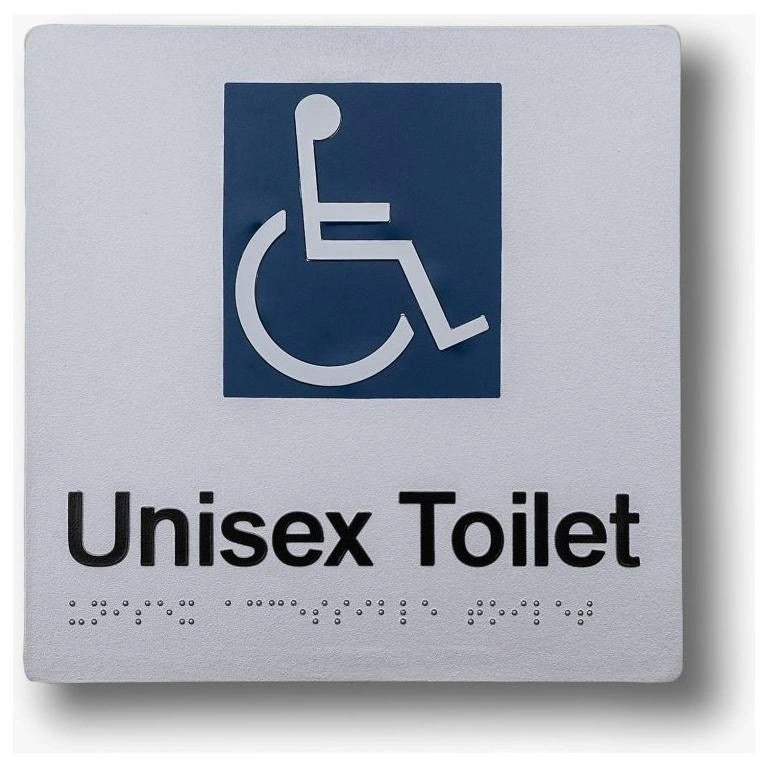 180 x 180mm Unisex Toilet Disabled Sign