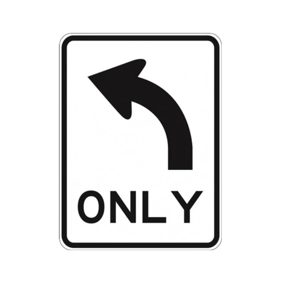 All Traffic (Left Symbolic) Only Sign
