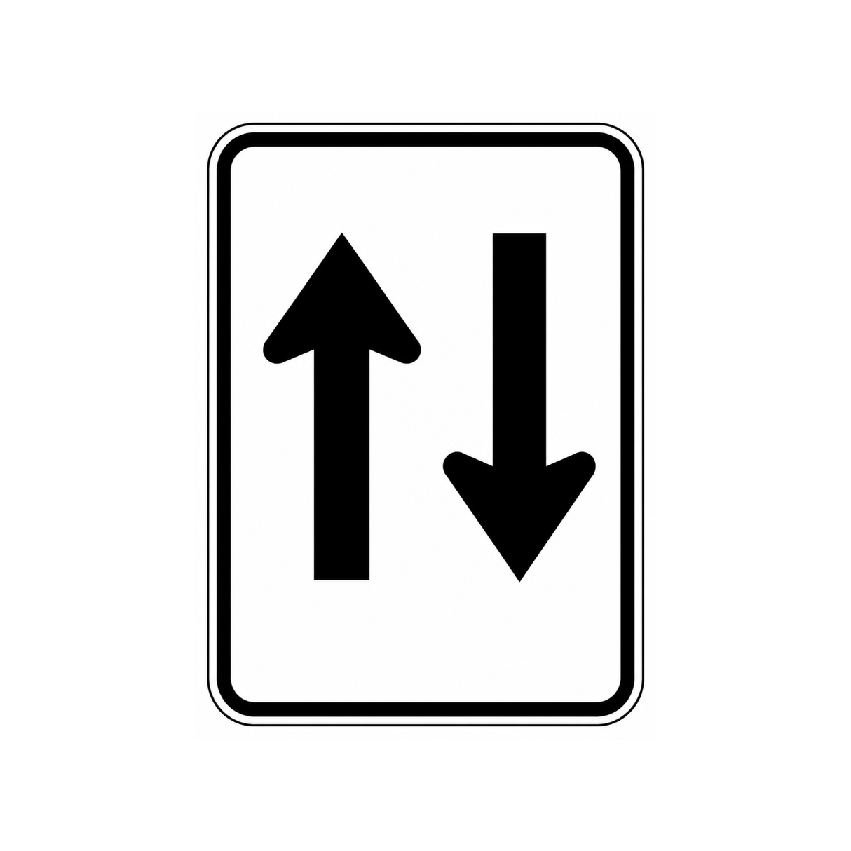 Two Way (Symbolic) Arrows Sign - R2-11A