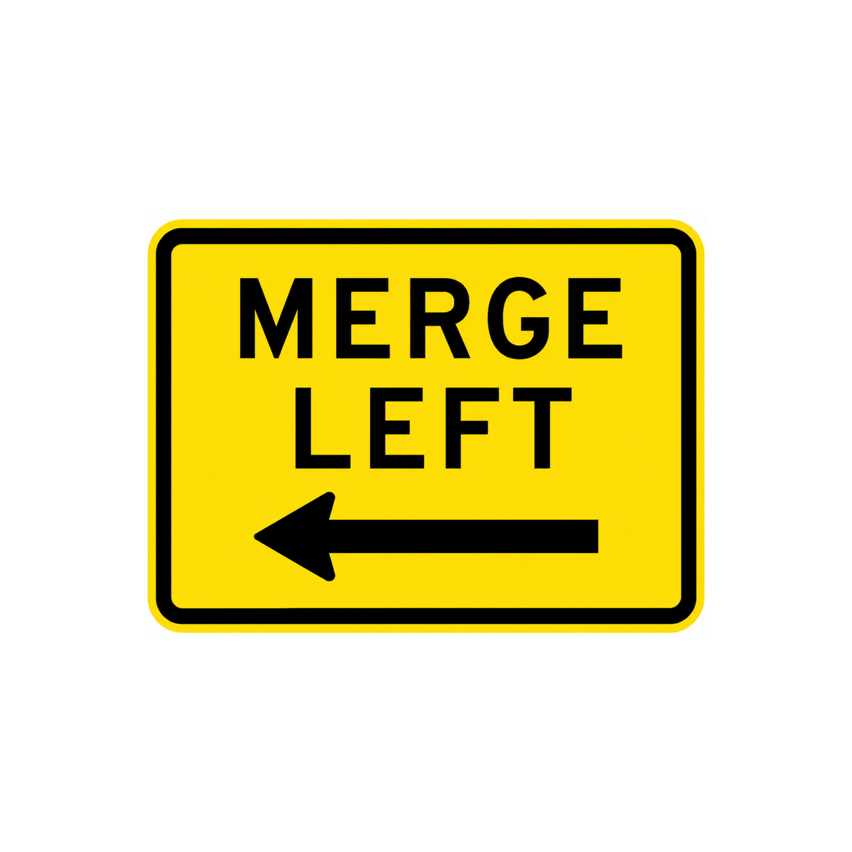 Merge Left Sign