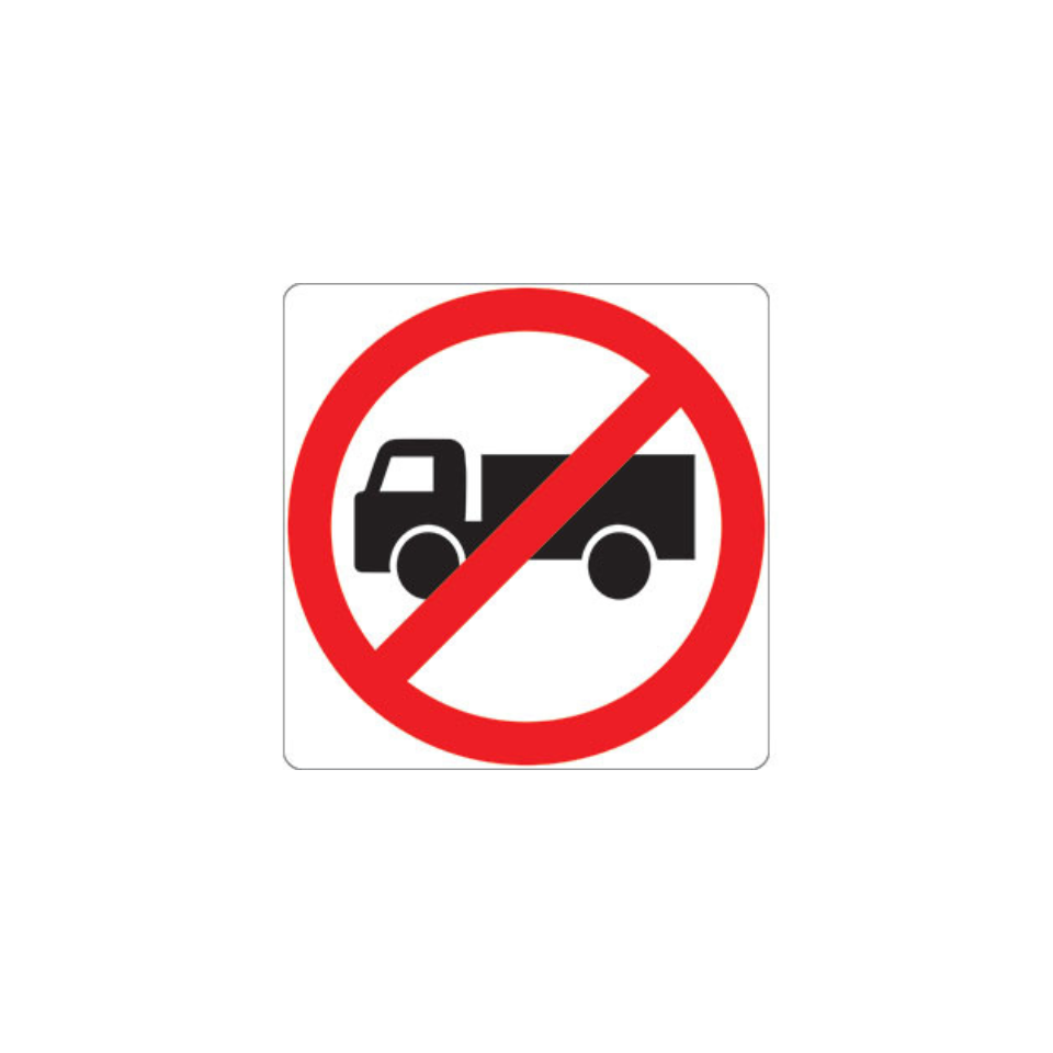 Trucks Prohibitted Sign