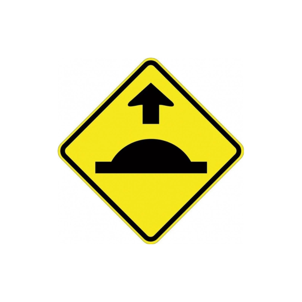 Speed Hump Ahead (Symbolic) Sign