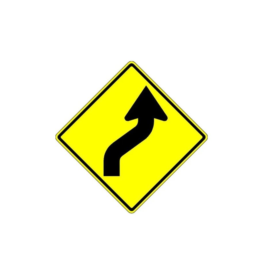 Right Reverse Curve Sign