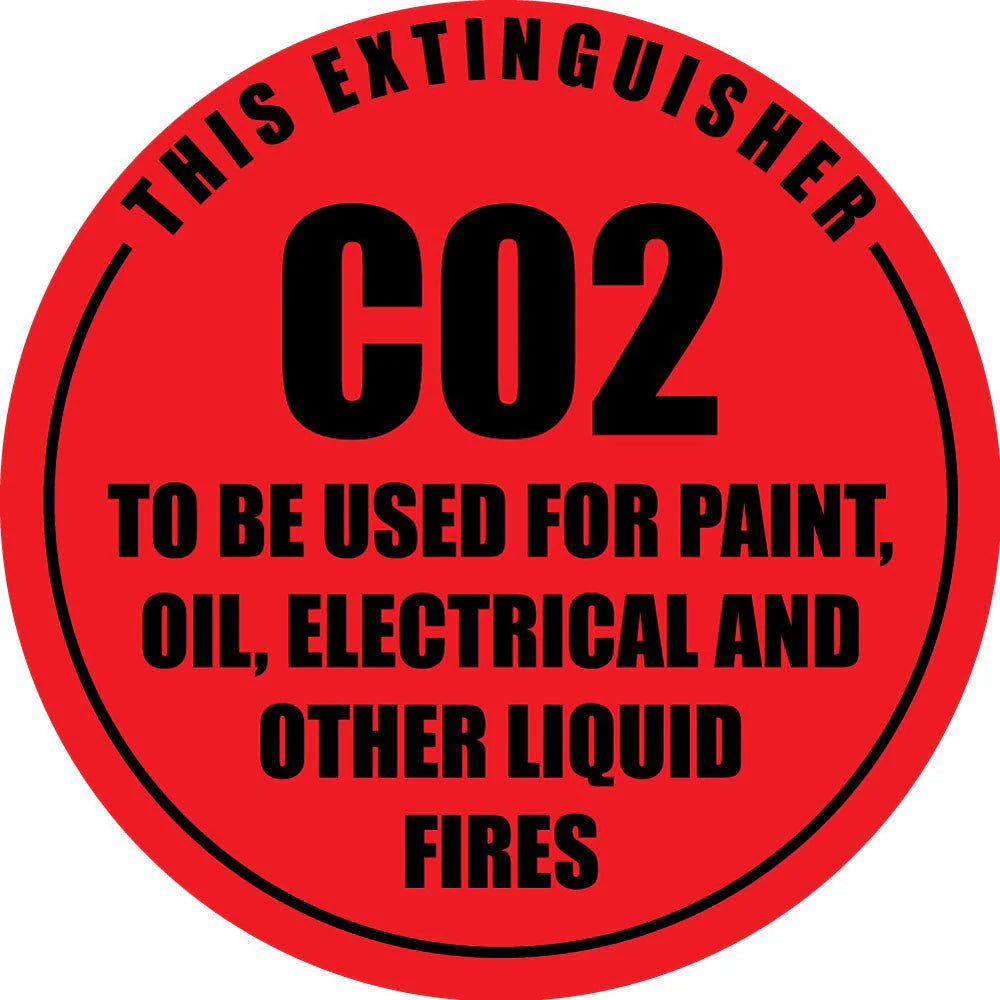 Plastic CO2 - Extinguisher Identification Sign
