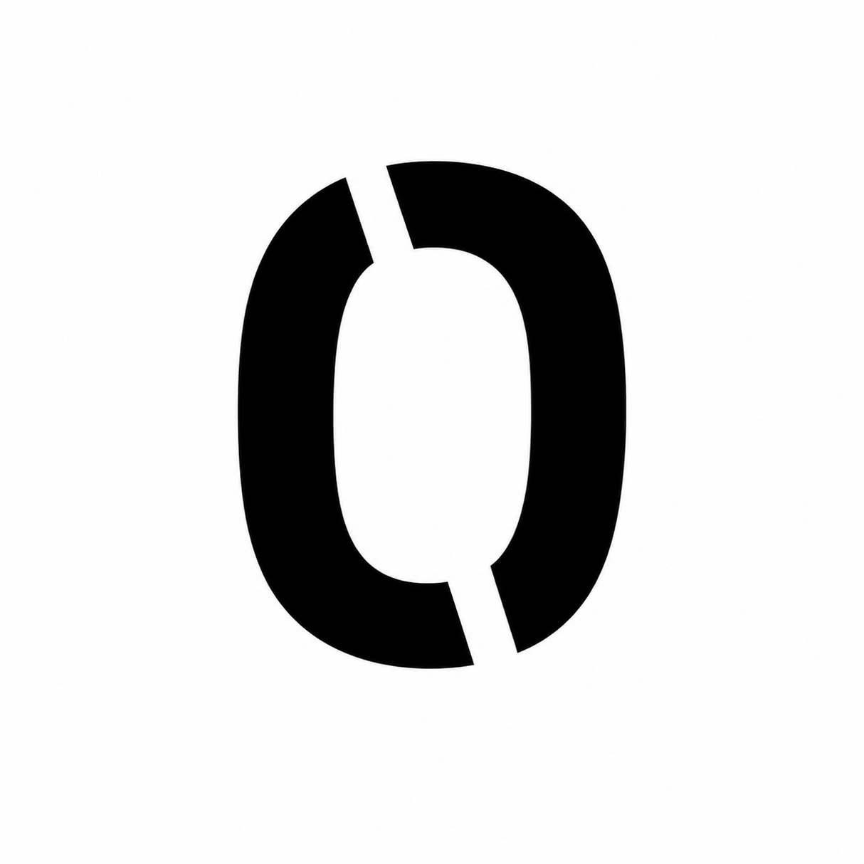Individual Numbers Stencil