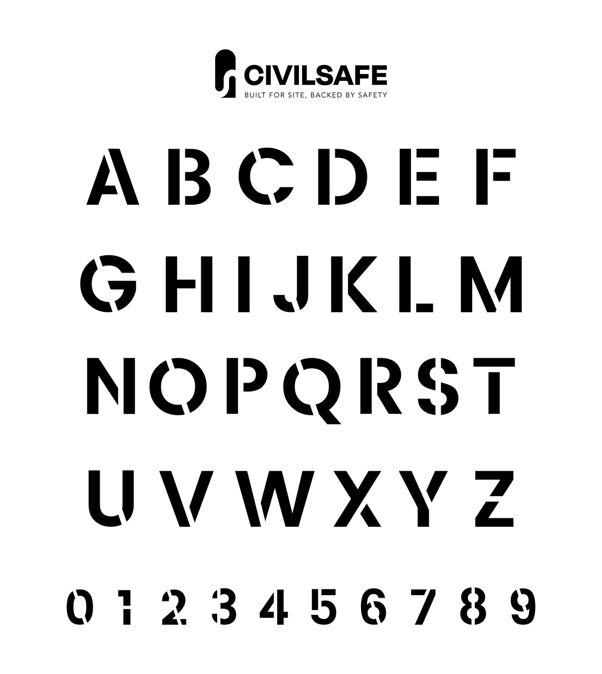 Alphabet Set Stencil