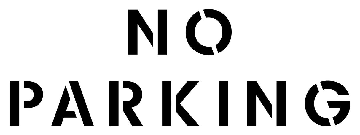 No Parking Stencil