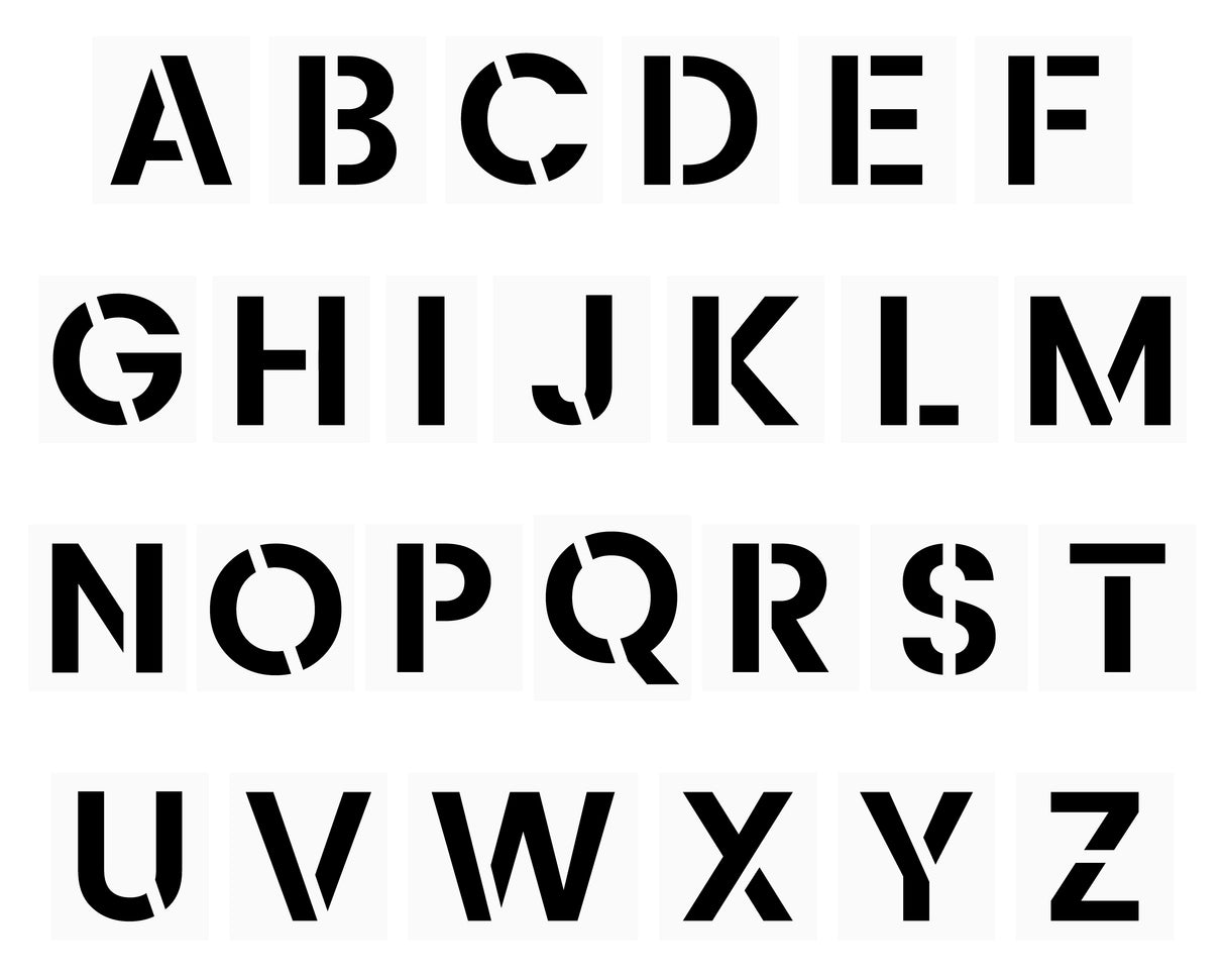 Line Marking Stencil A-Z Set