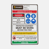 900 x 600mm Construction Site Entry Sign
