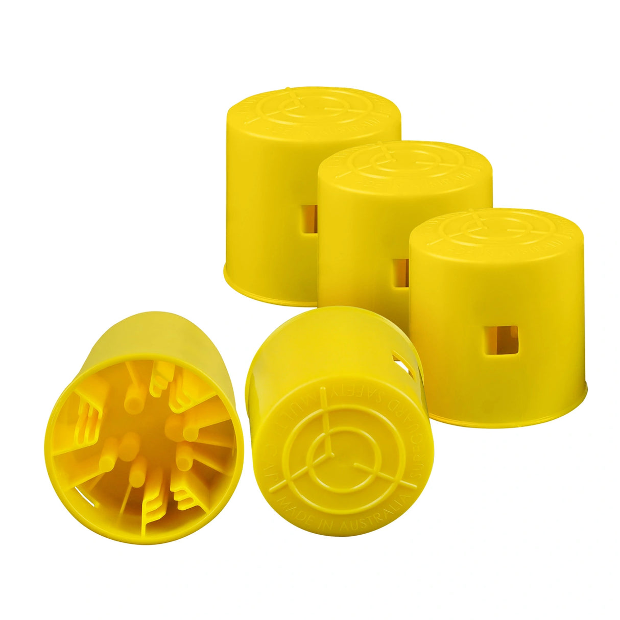 Star Picket & Rebar Yellow Safety Caps - 100 Pack