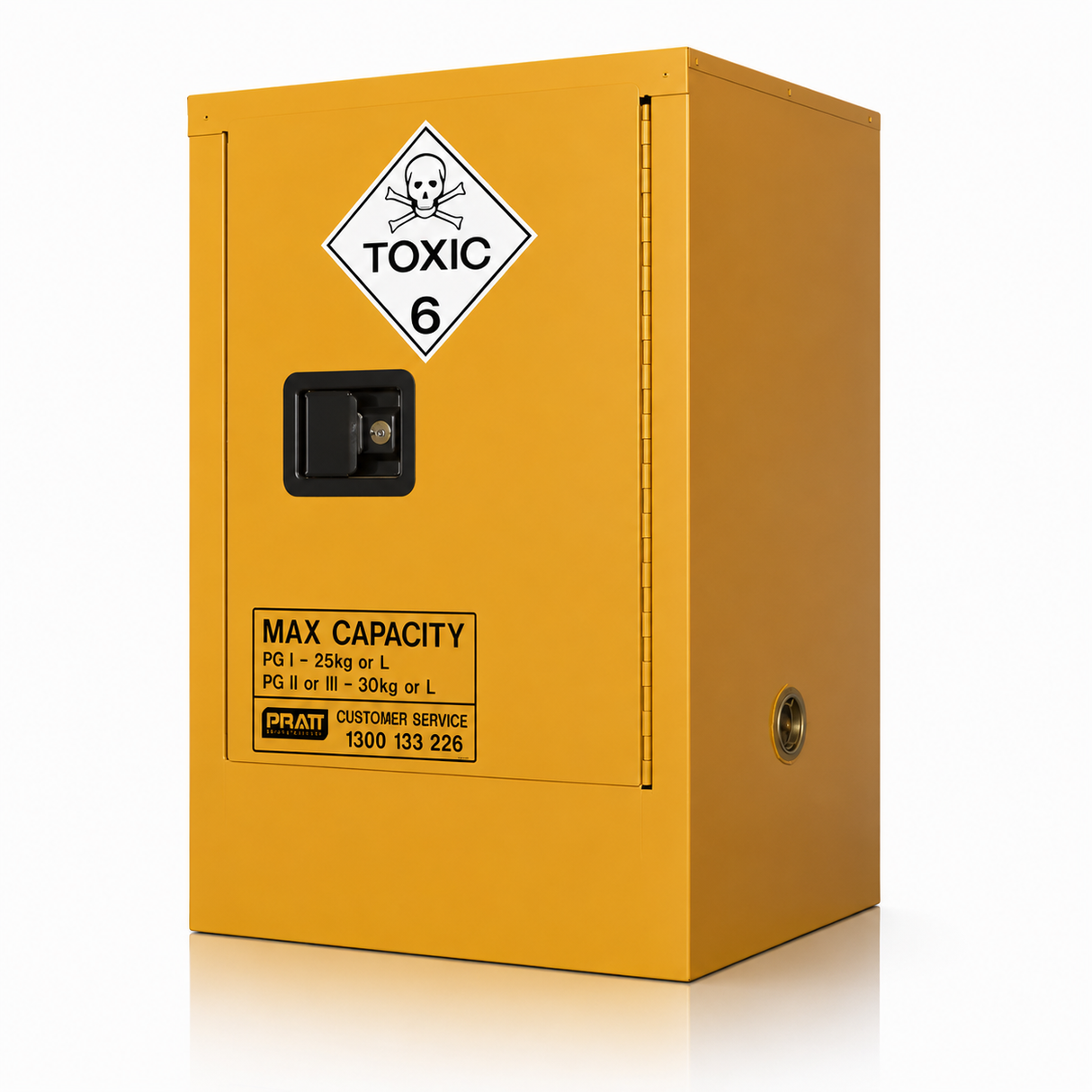 Toxic Storage Cabinet 30L 1 Door, 1 Shelf