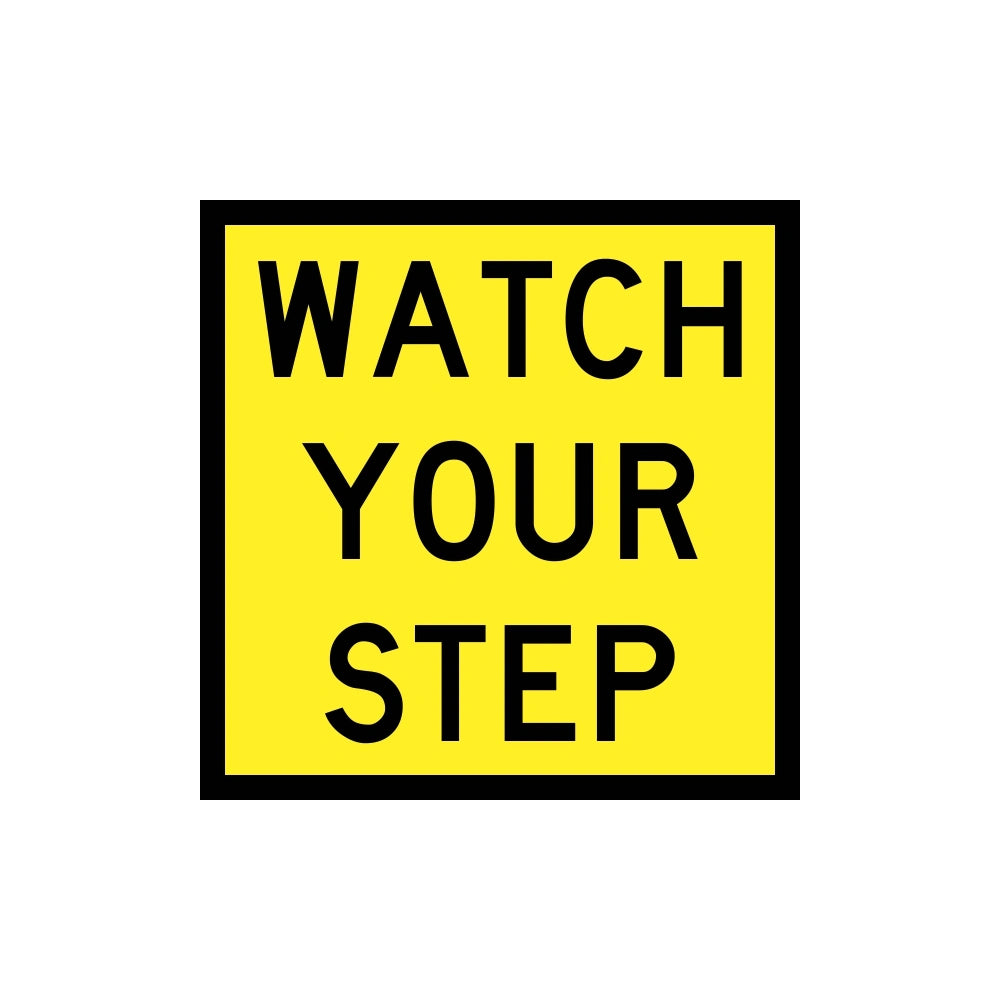 600 x 600mm | Class 1 Corflute Multi-Message Sign - Watch Your Step
