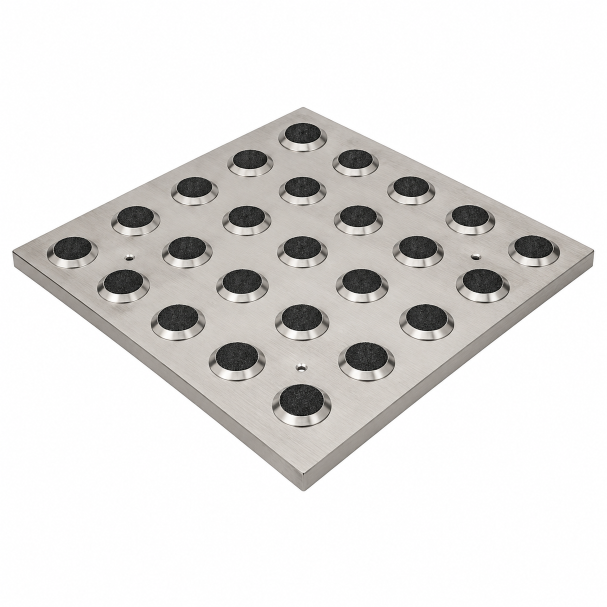 Tactile Indicator Plate Black Carb - Stainless Steel 300 x 300mm