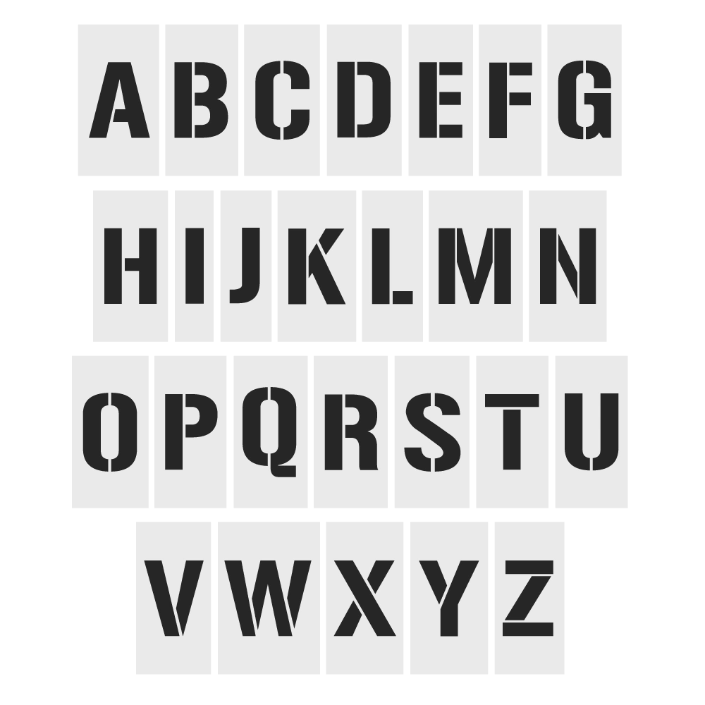 Individual Letters Stencil