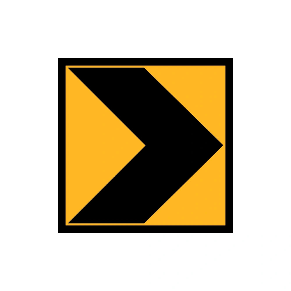 600 x 600mm Boxed Edge Sign - Chevron