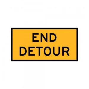 1200 x 600mm Boxed Edge Sign - End Detour