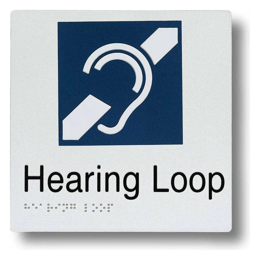 Braille Sign - Hearing Loop Sign