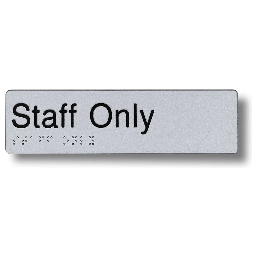 Braille Sign - Staff Only