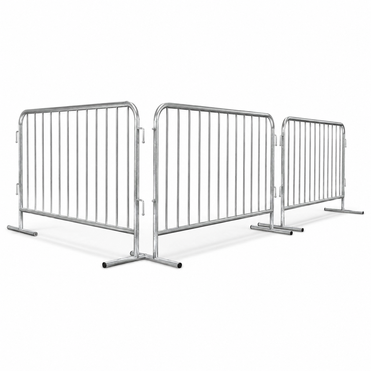 100m Pack of 2.2m Galvanised Crowd Control Barriers