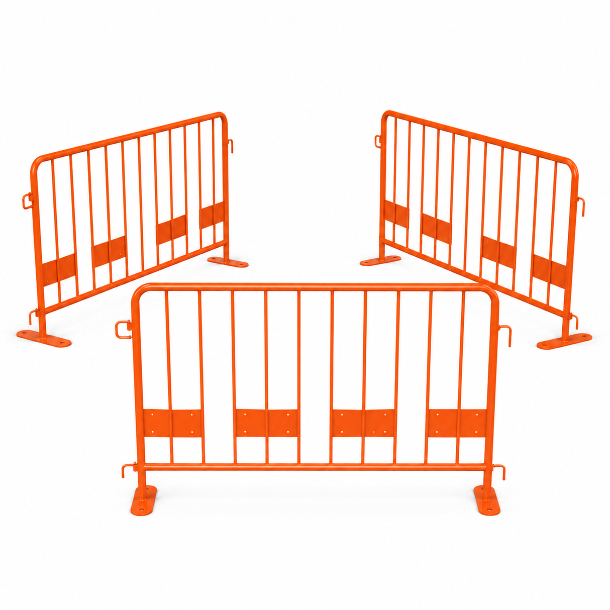 25m Pack of 2.2m Orange Crowd Control Barriers
